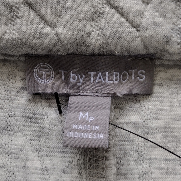 NWT Talbots Petite Metallic Pullover Long Sleeve Boat Neck Quilted Sweater Sz Mp - Picture 13 of 15